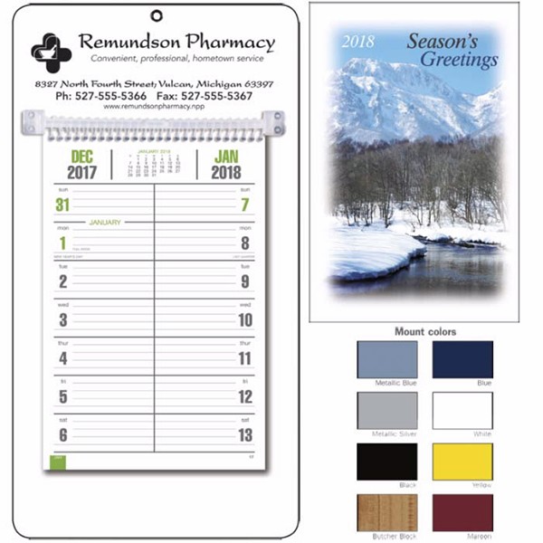 Imprinted Memo Calendar With Mount| Custom Promotional Calendars