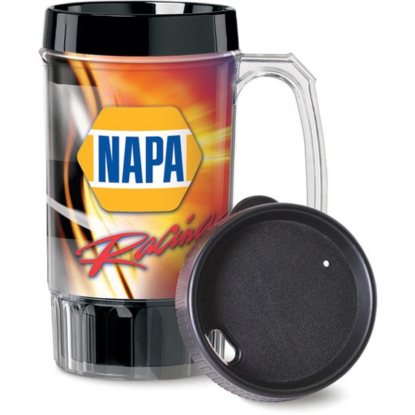 Full Color Insert Double Wall Plastic Souvenir Mug 4AllPromos