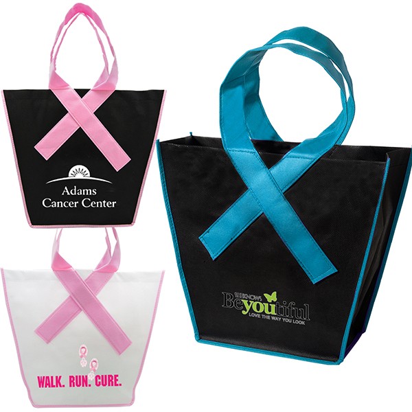 Charity Custom Printed Tote Bags Domestic Ribbon Tote Bag