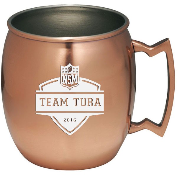 Copper Plated Moscow Mule Mug Engraved with Logo Promo Mugs