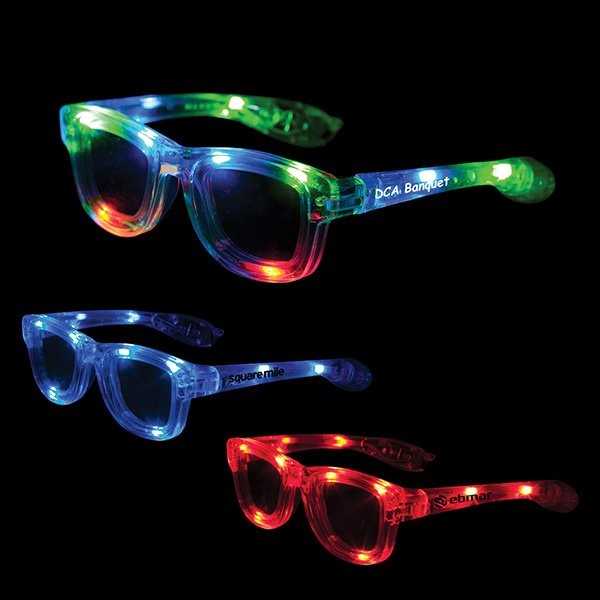 Imprinted Multicolor Light Up Iconic Glasses Custom Glasses