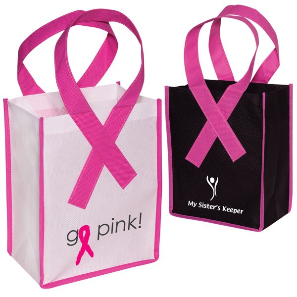Small Awareness Ribbon Bag Best Promotional Tote Bags for Charities