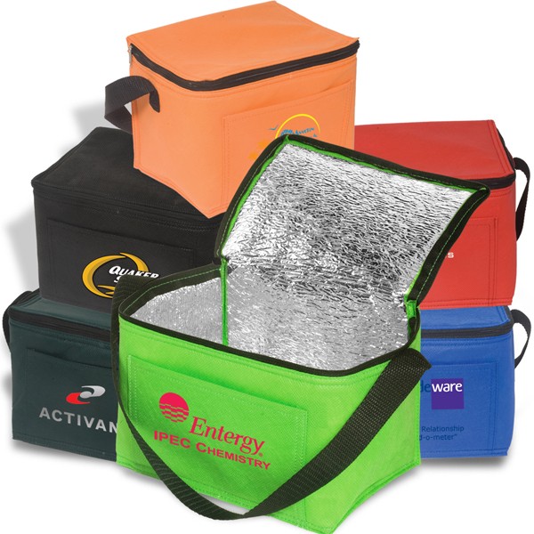 Insulated Lunch Bag Foil Lined with Logo Pocket Promo Lunch Bags