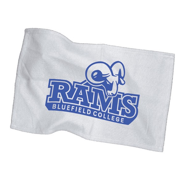 White Cotton Rally Towel 11 x 18 Inch Hemmed Velour 4AllPromos