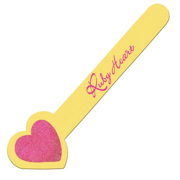 Horizontal Heart Emery Board with Logo Promo Emery Boards in Bulk