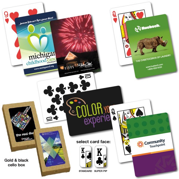 Full Color Imprinted Poker Cards Customized Playing Cards