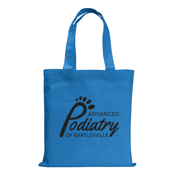 Colored Mini Economy Cotton Tote With Imprint | Promotional Tote Bags