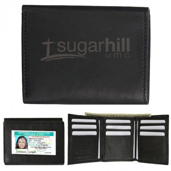 Customizable Leatherette Trifold 7 Slot Wallet | 7 COLORS