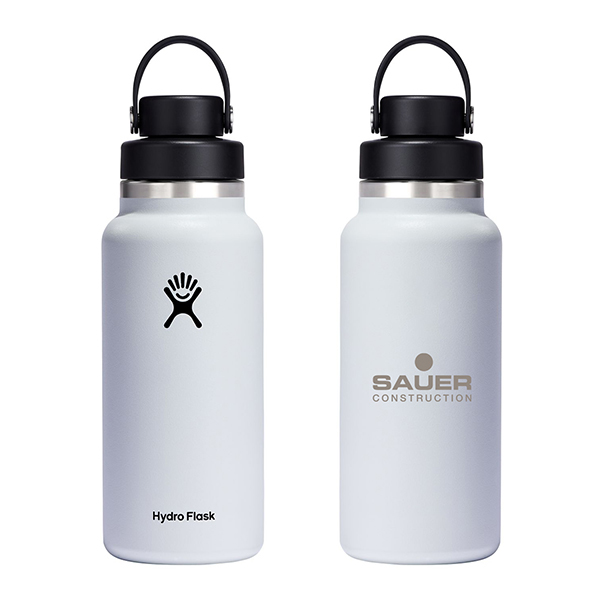 Logo Hydro Flask 32 oz Wide Mouth Chug Cap Bottle